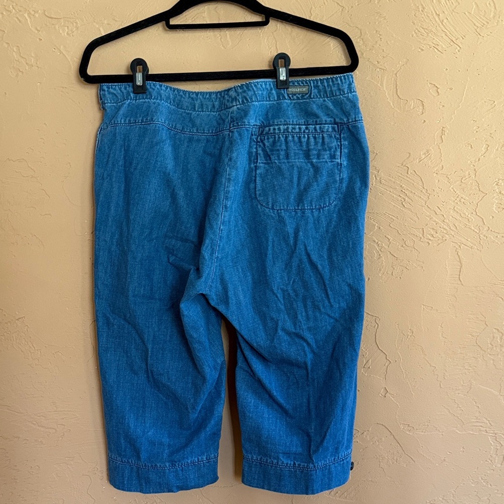 Woolrich Blue Denim Cargo Capris women’s size 14 - Picture 2 of 8